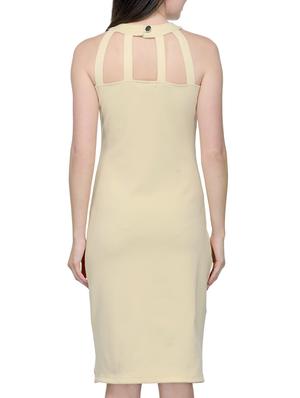 halter neck solid bodycon dress - 10973458 - Standard Image - 3