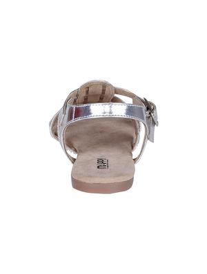 silver faux leather sandals - 10986477 - Standard Image - 3