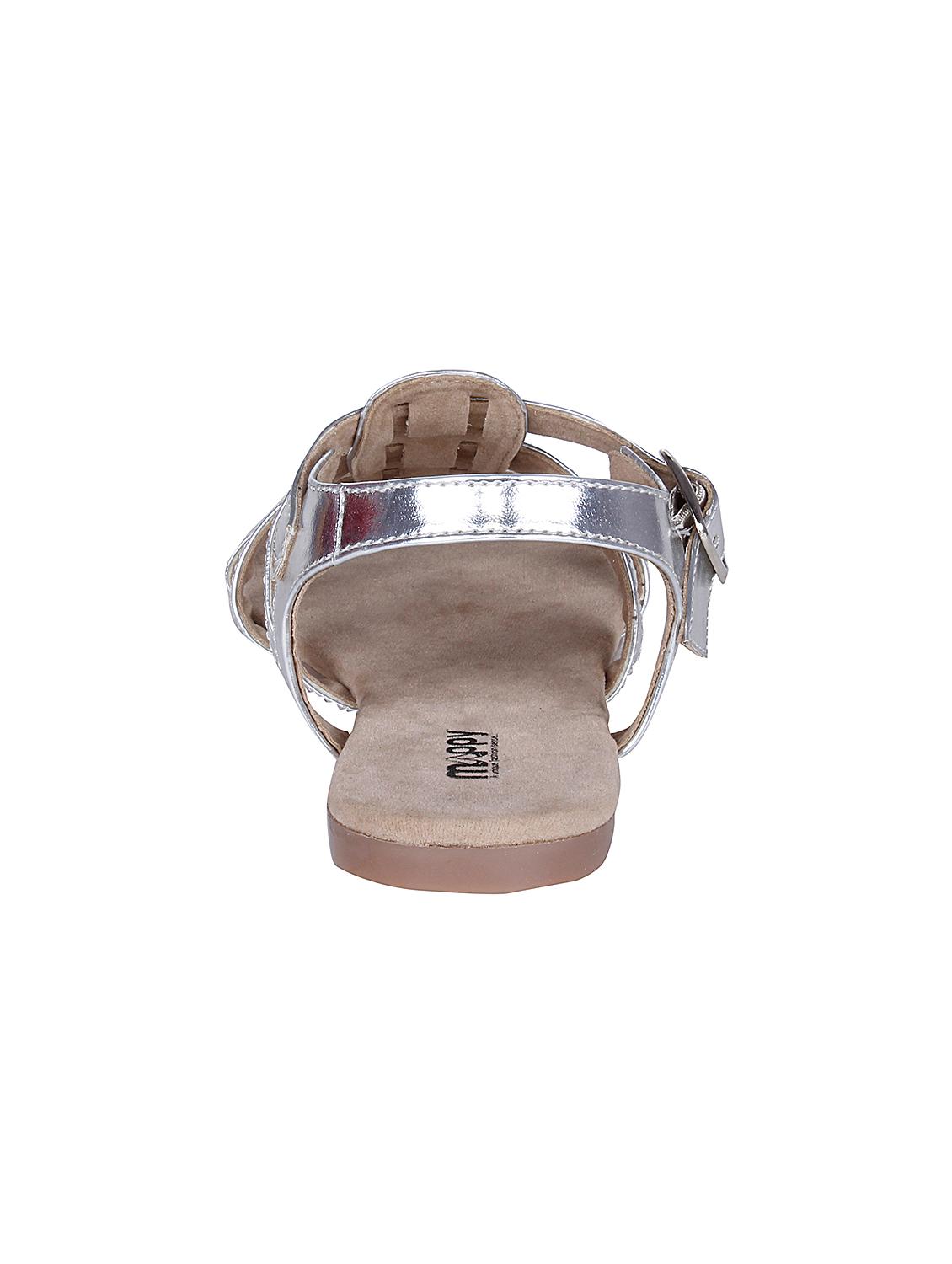 silver faux leather sandals - 10986477 - Zoom Image - 3