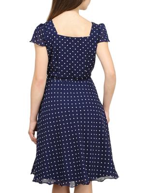 blue polka dot print a line dress - 1100913 - Standard Image - 3