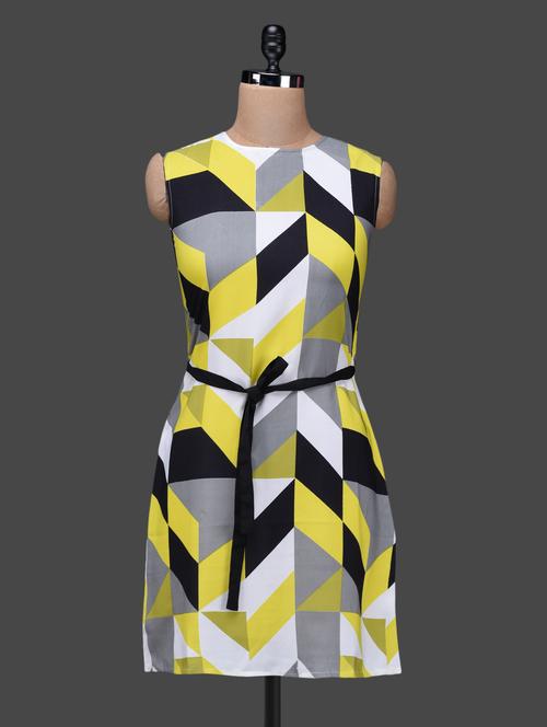 sleeveless geometric print dress - 1100927 - Standard Image - 1