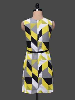 sleeveless geometric print dress - 1100927 - Standard Image - 3