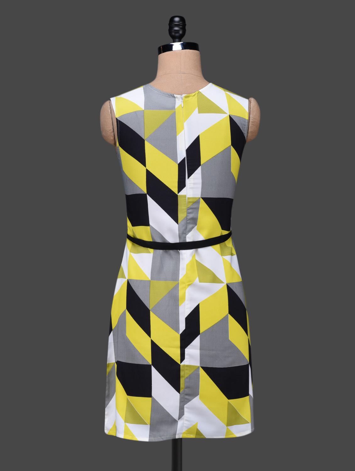 sleeveless geometric print dress - 1100927 - Zoom Image - 3