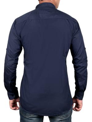 blue cotton casual shirt - 11030296 - Standard Image - 3