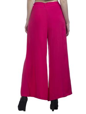 magenta rayon palazzos - 11035305 - Standard Image - 3