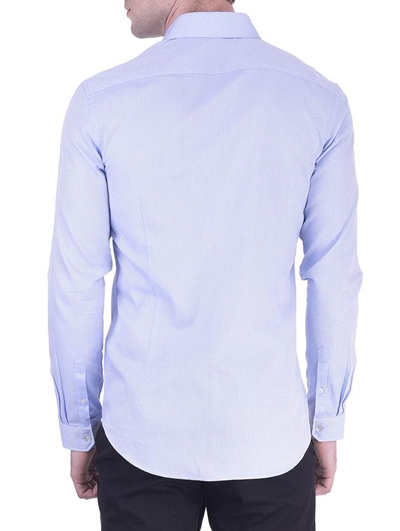 blue cotton casual shirt - 11052991 - Zoom Image - 3