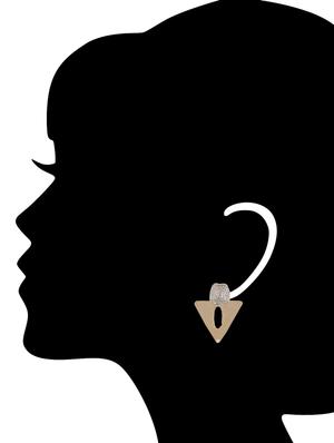 golden triangle earrings - 1107225 - Standard Image - 3