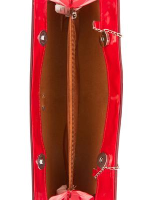 red leatherette clutch - 11100182 - Standard Image - 3