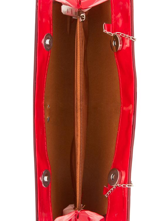 red leatherette clutch - 11100182 - Zoom Image - 3