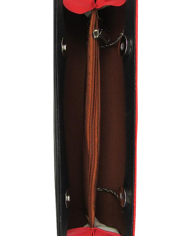 red leatherette clutch - 11100188 - Zoom Image - 3