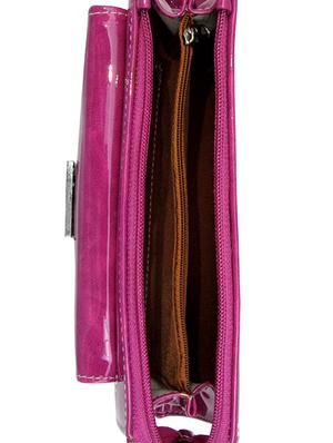 pink leatherette clutch - 11100193 - Standard Image - 3