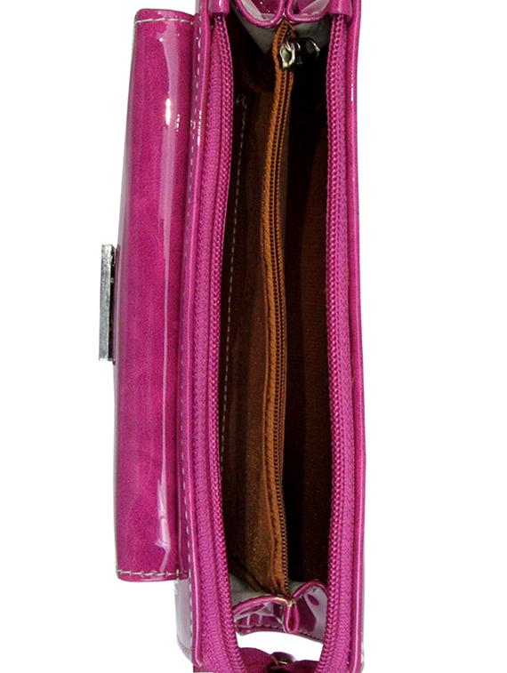 pink leatherette clutch - 11100193 - Zoom Image - 3