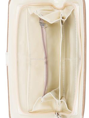 beige leatherette clutch - 11100410 - Standard Image - 3