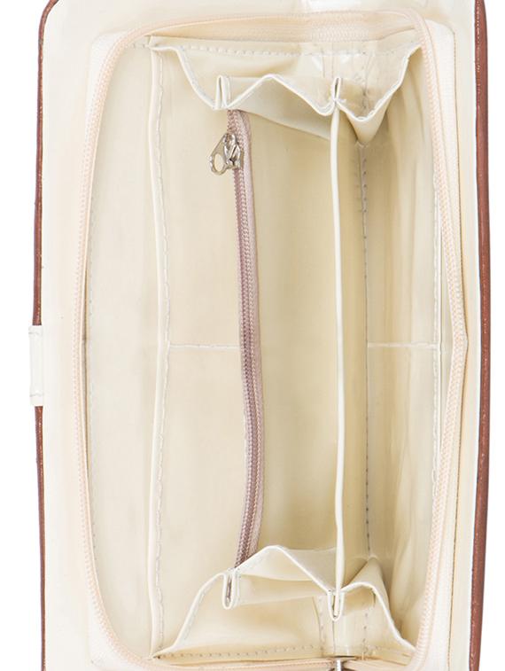 brown leatherette clutch - 11100412 - Zoom Image - 3
