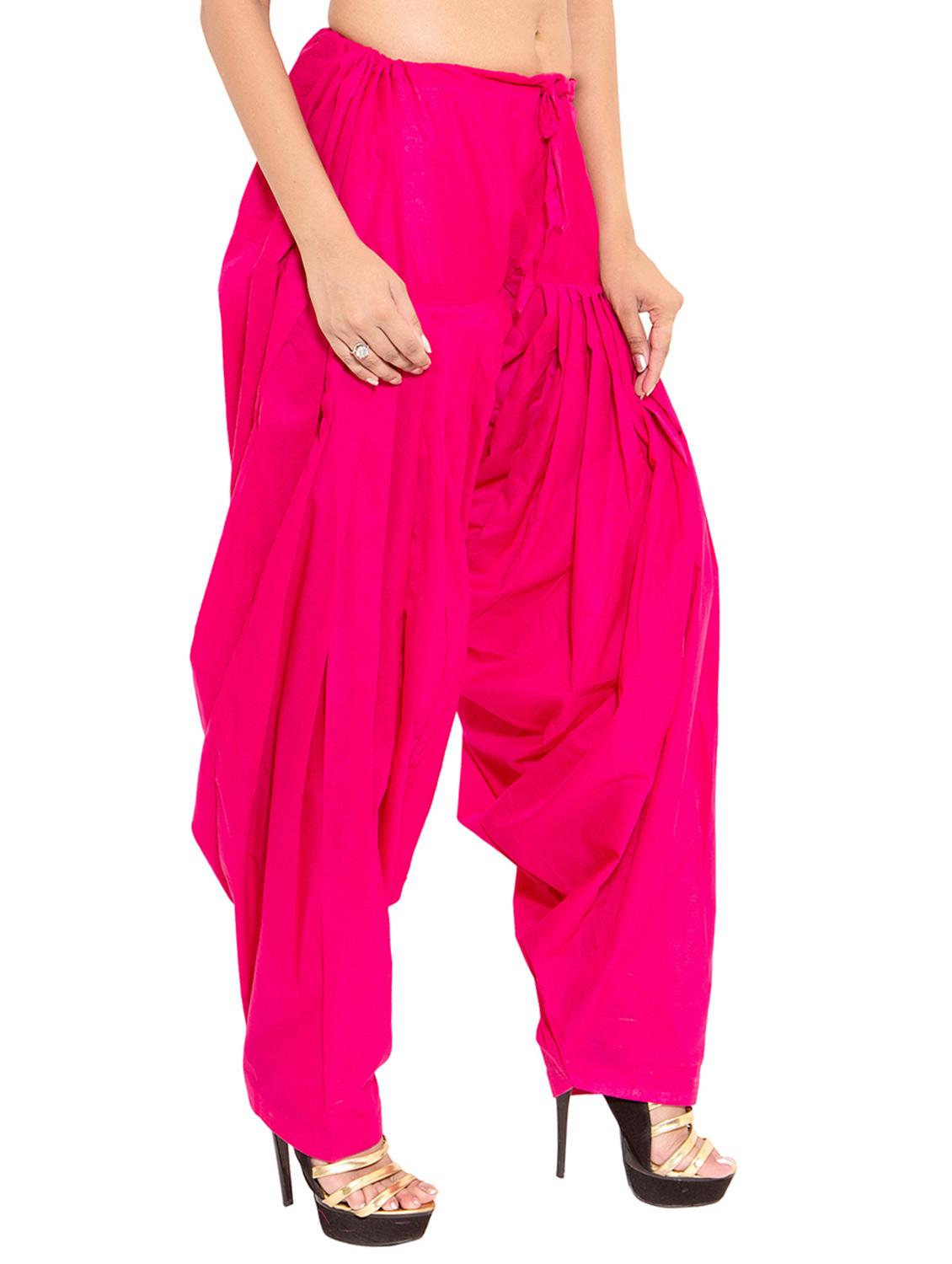 pink cotton patiyala salwars - 11120017 - Zoom Image - 6
