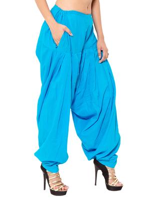 white rayon patiyala salwars - 11120098 - Standard Image - 3