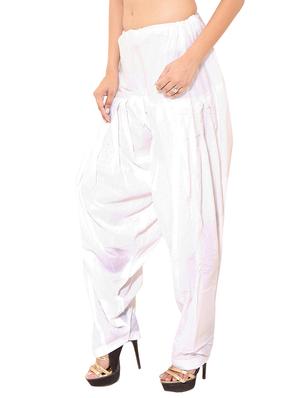 white rayon patiyala salwars - 11120099 - Standard Image - 6