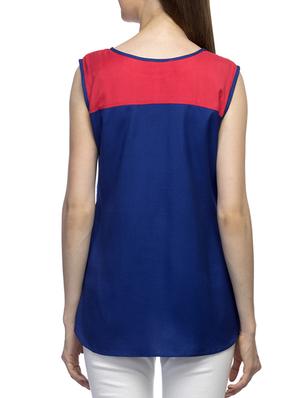 color block pleat detail top - 11121026 - Standard Image - 3