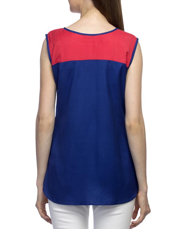 color block pleat detail top - 11121026 - Zoom Image - 3