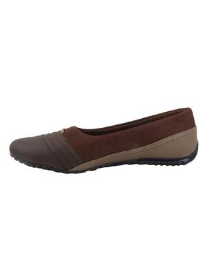 brown faux leather slip on ballerina - 11124705 - Standard Image - 3