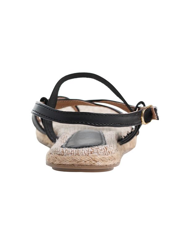 black leatherette back strap sandals - 11127034 - Zoom Image - 3
