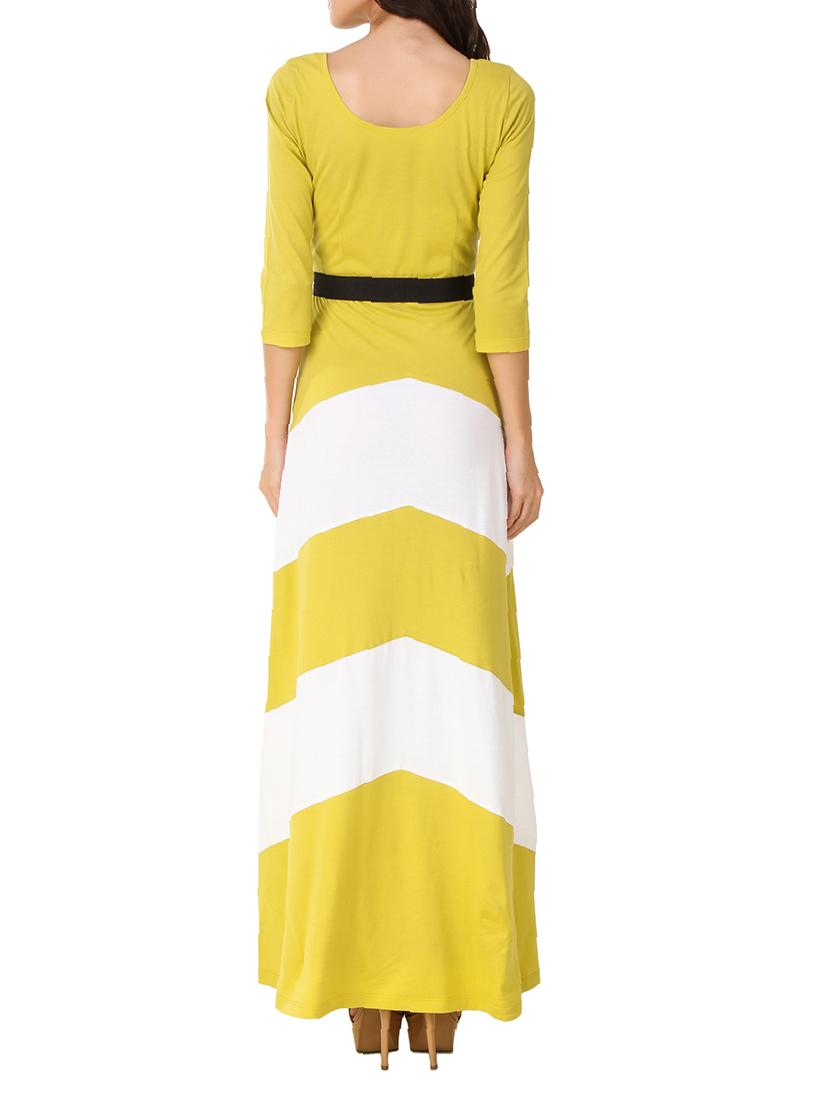 scoop neck belted maxi dress - 11149858 - Zoom Image - 3