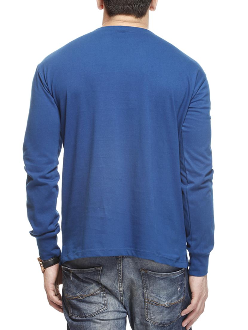 solid blue cotton t-shirt - 11154535 - Zoom Image - 3