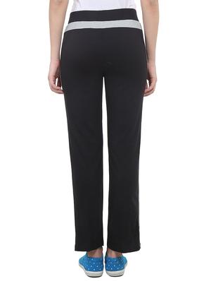 black and grey cotton track pant - 11176493 - Standard Image - 3