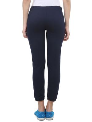navy blue cotton track pants - 11176503 - Standard Image - 3