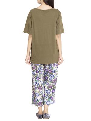 multicolored cotton knits nightwear set - 11181152 - Standard Image - 3