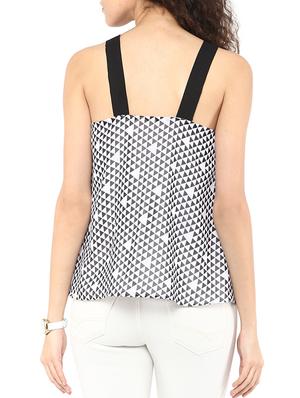 a-line geometric print cotton top - 11211708 - Standard Image - 3