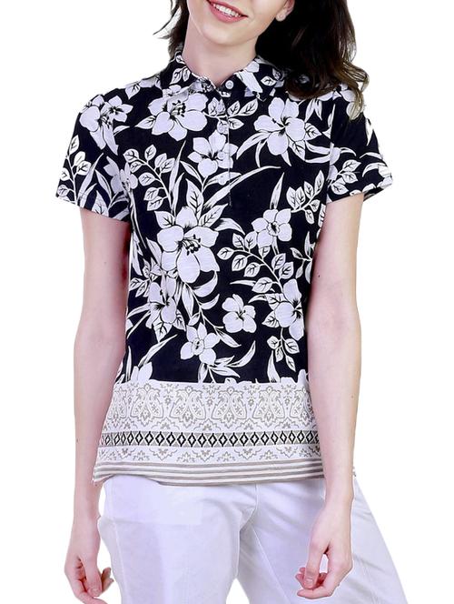 black printed cotton shirt - 11215334 - Standard Image - 1