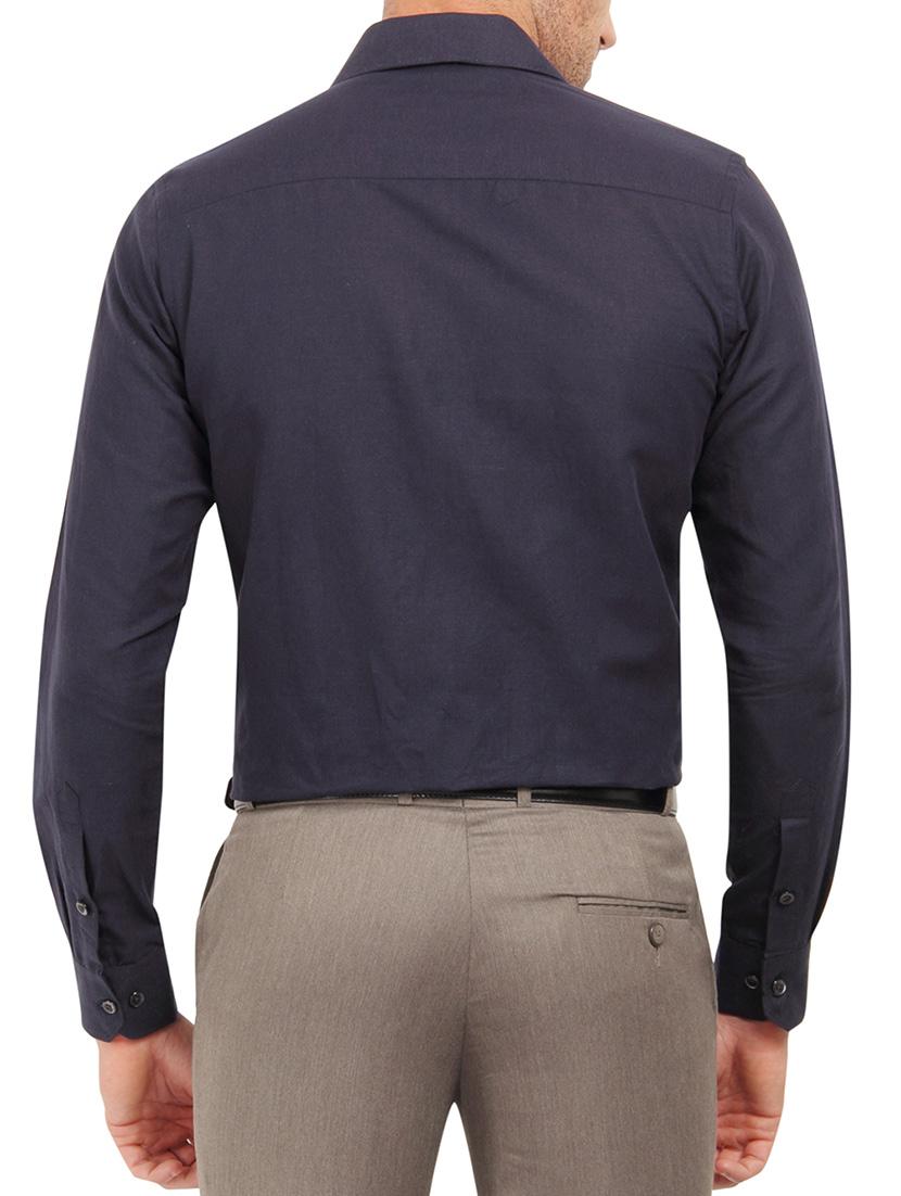 charcoal grey cotton formal shirt - 11218418 - Zoom Image - 3