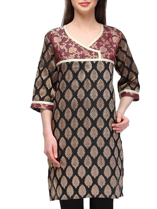 chanderi cotton banarasi frock - 11246062 - Standard Image - 1