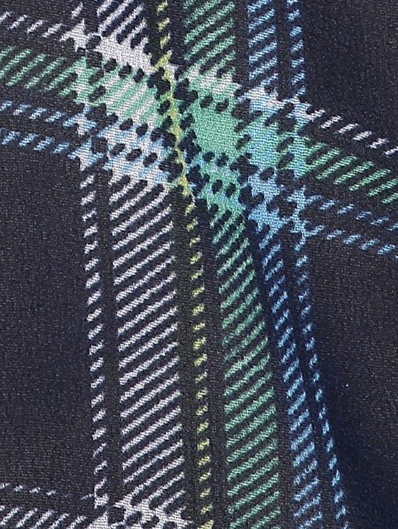 checks printed mandarin collar polygeorgette top - 1125095 - Zoom Image - 6