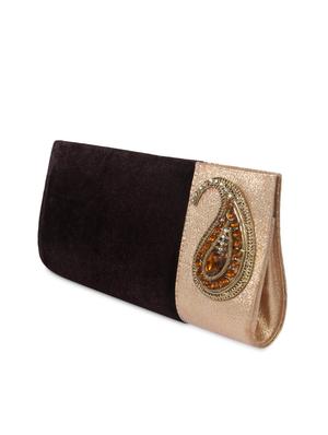 paisley brooch velvet clutch - 1125994 - Standard Image - 6