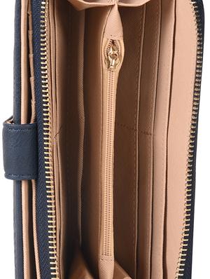 blue leatherette wallet - 11260428 - Standard Image - 3