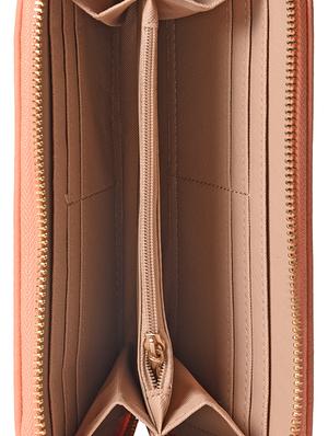 peach leatherette clutch - 11260432 - Standard Image - 3