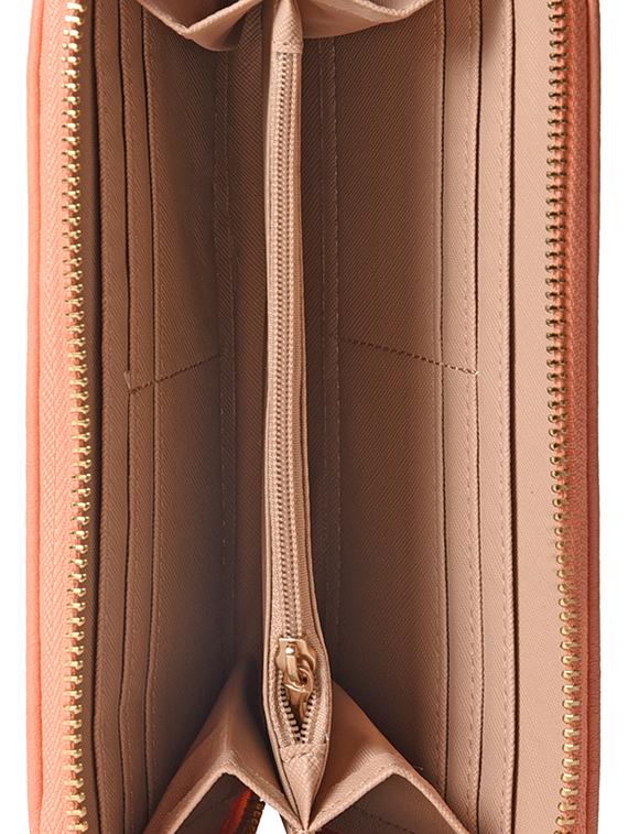 peach leatherette clutch - 11260432 - Zoom Image - 3