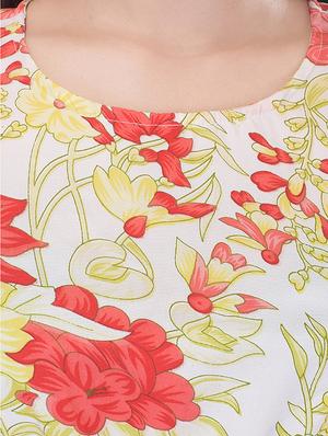 white floral print crepe dress - 11260793 - Standard Image - 3