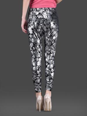silver printed casual legging - 1126308 - Standard Image - 3