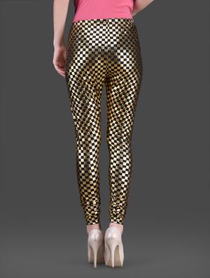 gold printed casual legging - 1126312 - Standard Image - 3