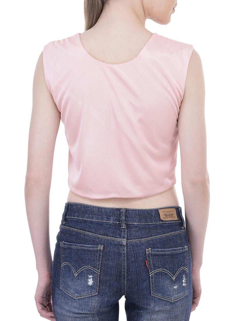 pink polyester crop top - 11282014 - Zoom Image - 3
