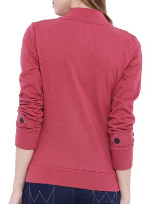 solid red cotton jacket - 11284643 - Standard Image - 3