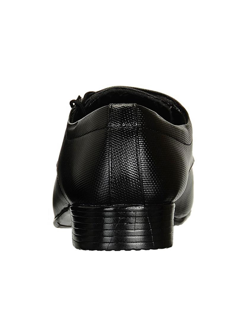 solid black leatherette derbies - 11312455 - Zoom Image - 3