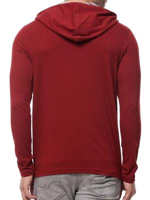 solid maaroon cotton sweatshirt - 11334736 - Standard Image - 3