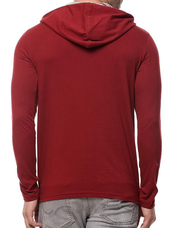 solid maaroon cotton sweatshirt - 11334736 - Zoom Image - 3