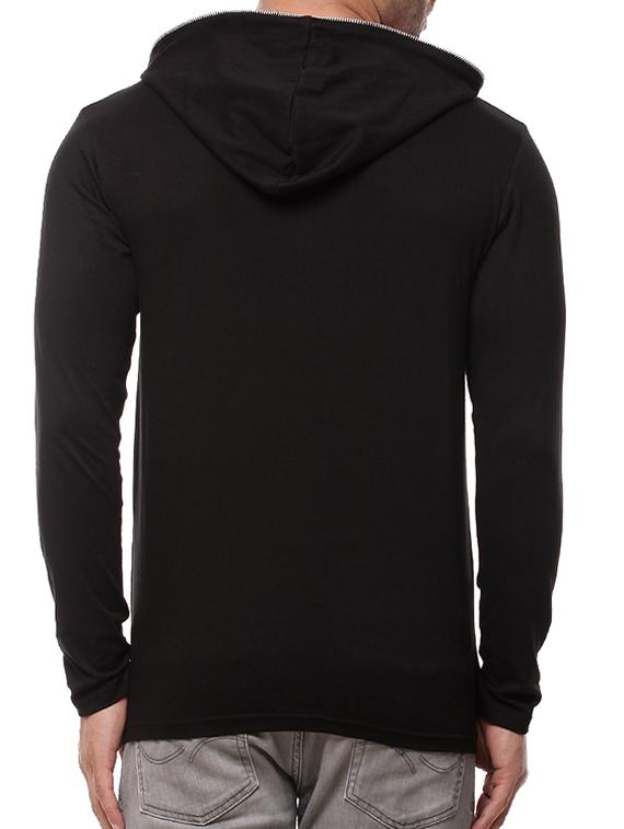 black cotton sweatshirt - 11334737 - Zoom Image - 3