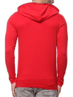 solid red cotton sweatshirt - 11334739 - Standard Image - 3