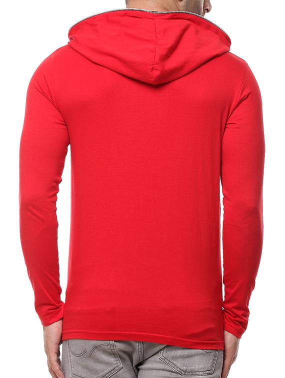 solid red cotton sweatshirt - 11334739 - Zoom Image - 3